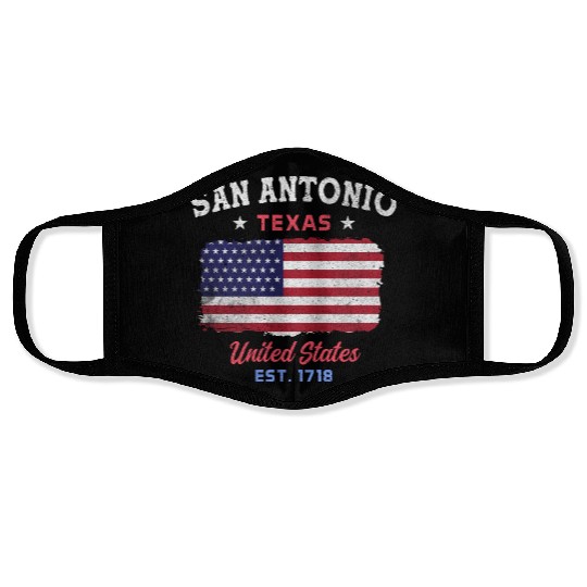San Antonio Texas est 1718 Design for proud San Face Masks