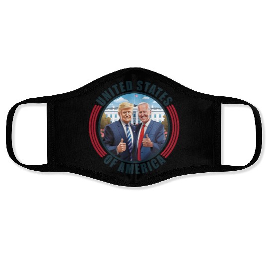 President USA Donald Trump Joe Biden Face Masks