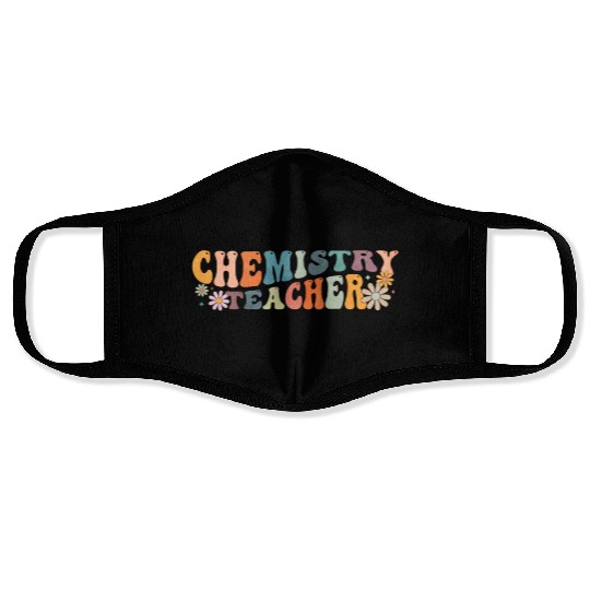 Groovy Chemistry Teacher Chemist Periodic Table Face Masks