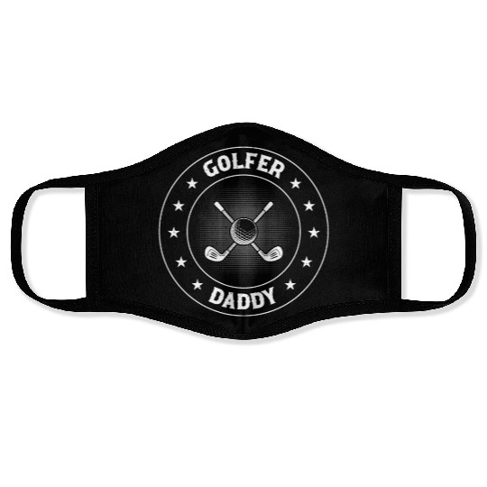 Golfer Daddy - Golfer Daddy Golf Player Face Masks