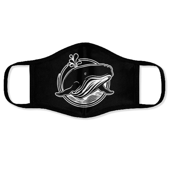 Whale Ocean Marine Face Masks