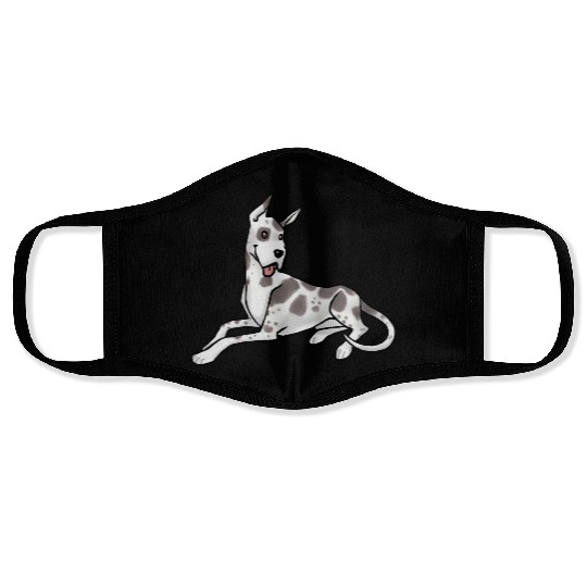 Dog Great Dane Harlequin Face Masks