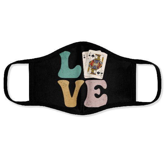 Blackjack Gambling Cards Face Masks