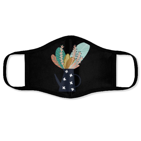 Botanical Coffee Pot Number Two Face Masks