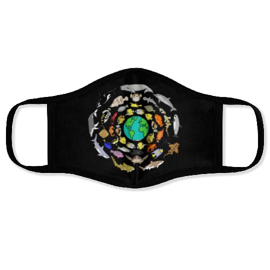 World Oceans Day Sea Life Face Masks