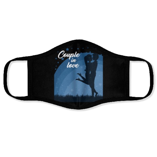 Couple in love Face Masks