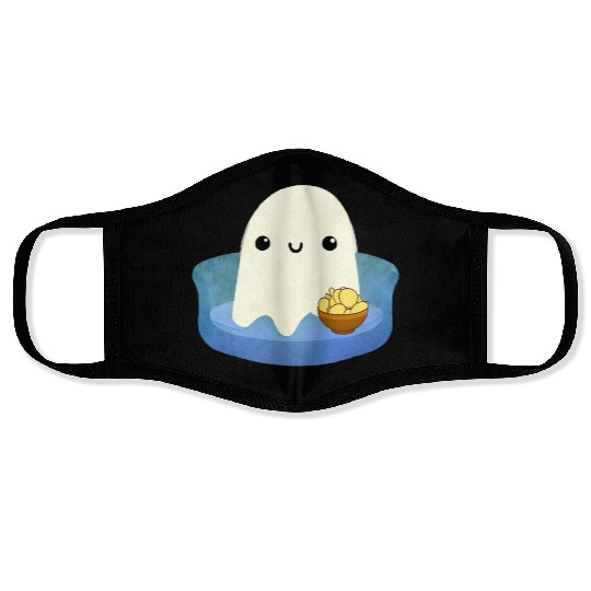 Couch Potato Ghost With Potato Chips Face Masks