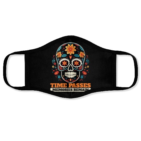 Dia De Los Muertos Sugar Skull Mexican Holiday Face Masks