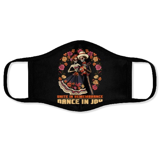 Dia De Los Muertos Sugar Skull Mexican Holiday Face Masks