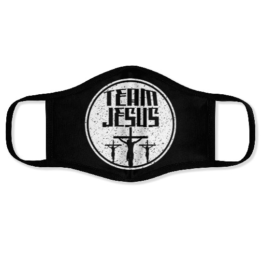 Team Jesus Love Jesus Christian Christmas Face Masks