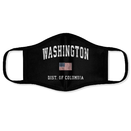 Washington Dc American Flag Sports Face Masks