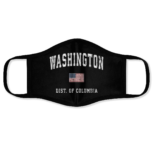 Washington Dc American Flag Sports Face Masks