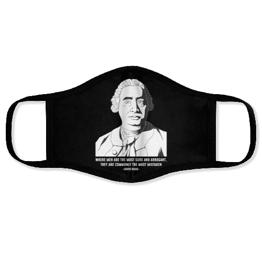 Philosophy Quote eptic David Hume Face Masks