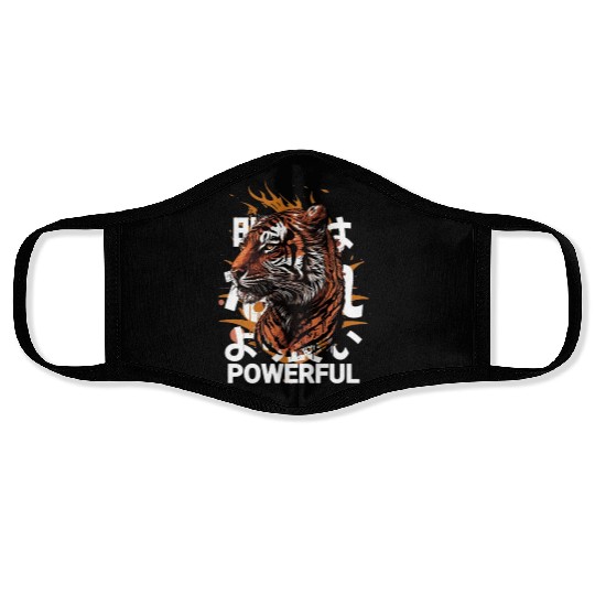 Powerful of tiger: Unique Ai tiger design Face Masks