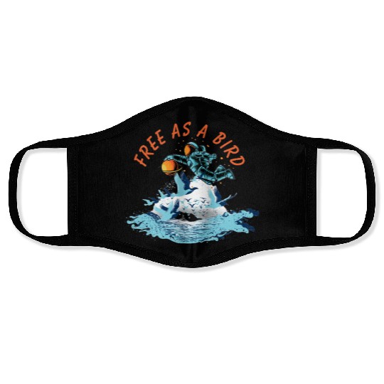 free as a bird Face Masks