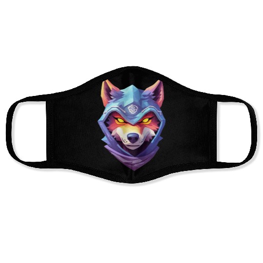 Hooded Alpha Wolf Ninja: Leader of the Night Face Masks