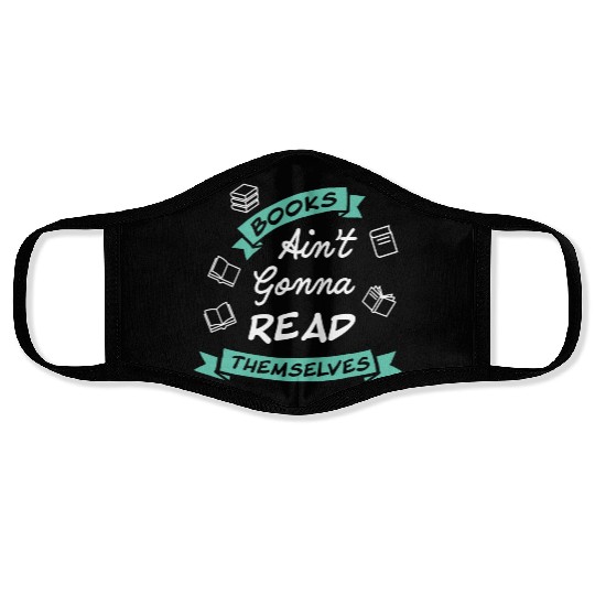 Funny Reading Teacher Bookworm Bookstore Book Face Masks