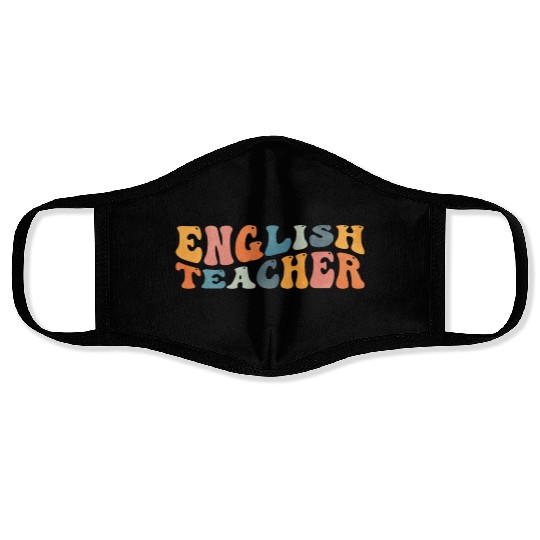 Groovy English Teacher Grammar Literature Teaching Face Masks