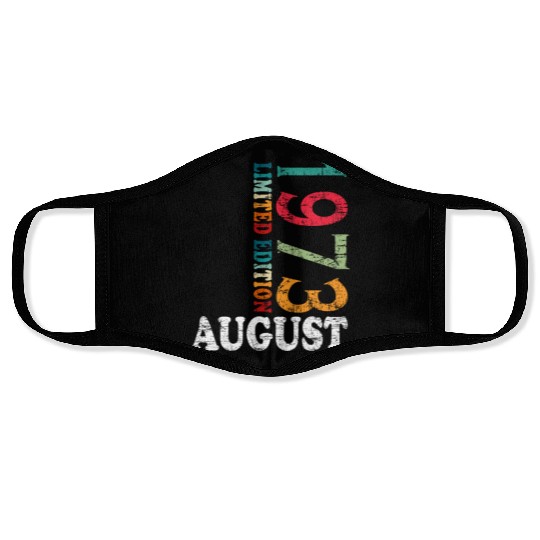 august 1973 Anniversary august 1973 august Face Masks