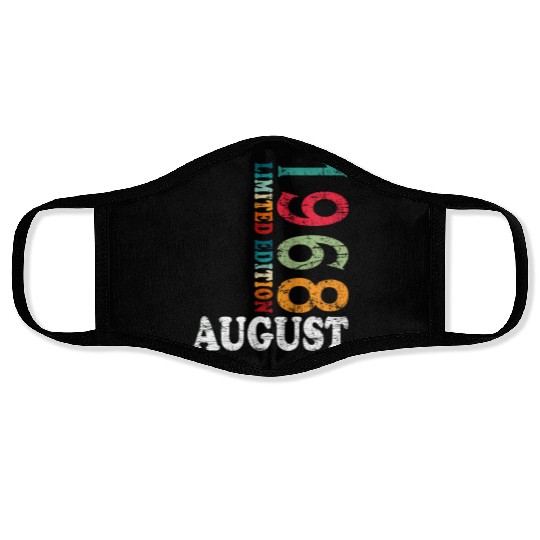 august 1968 Anniversary august 1968 august Face Masks