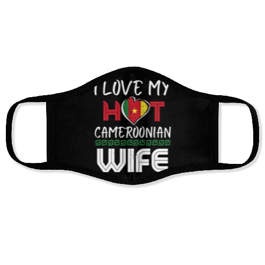 Funny I Love My Hot Cameroonian Wife Husband Face Masks