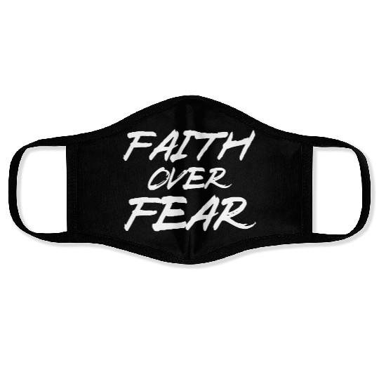 Faith Oveer Fear Love Jesus Christian Christmas Face Masks
