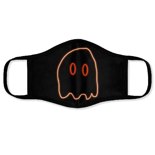 Orange neon ghost Face Masks
