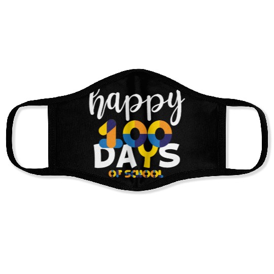 Happy 100 Days Of School Face Masks Teacher Team Grade