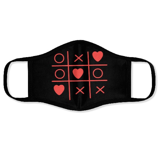 Cool Valentine s Day Criss Cross Heart Face Masks