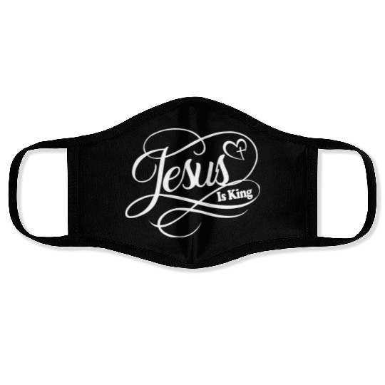 Jesus Is King Love Jesus Christian Christmas Face Masks