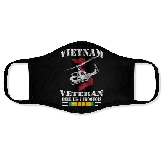 UH1 Vietnam Veteran Face Masks
