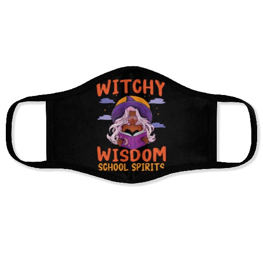 Witchy Wisdom School Spirits Teacher Halloween Face Masks