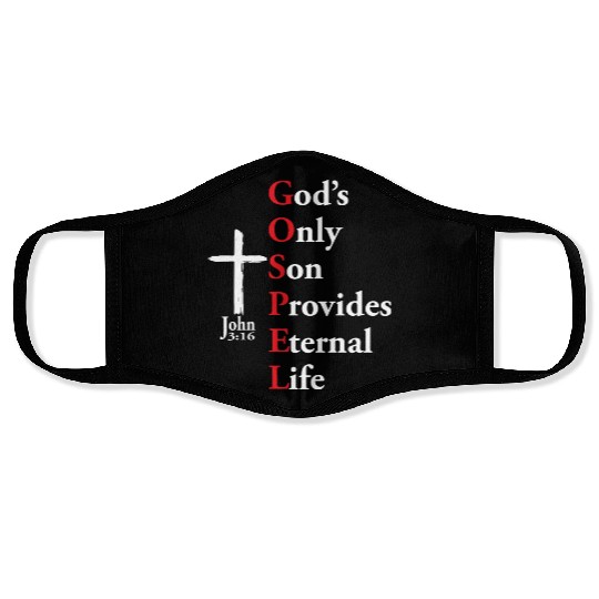 Gospel Acronym Love Jesus Christian Christmas Face Masks