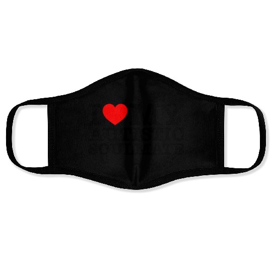 I Love My Autistic Soulmate Face Masks