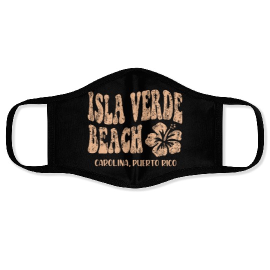 Isla Verde beach Carolina Puerto Rico Face Masks