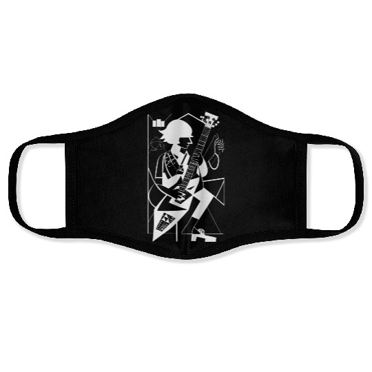 White minimalist modern art Geometric shapes. Face Masks