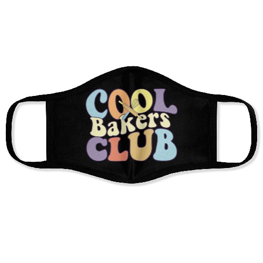 Cool Bakers Club Baking Team Pastry Chef Baker Face Masks