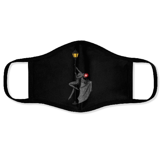 Mothman Pole Dancing On A Street Lamp Funny Face Masks