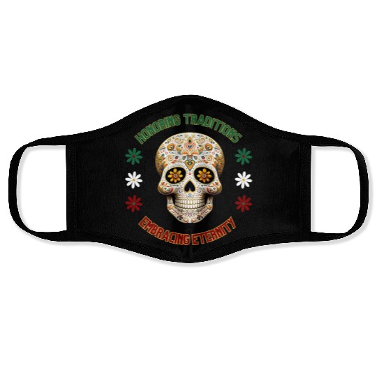 Mexican calavera Face Masks