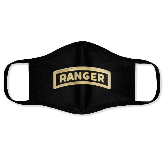 us army ranger tab enameled Face Masks