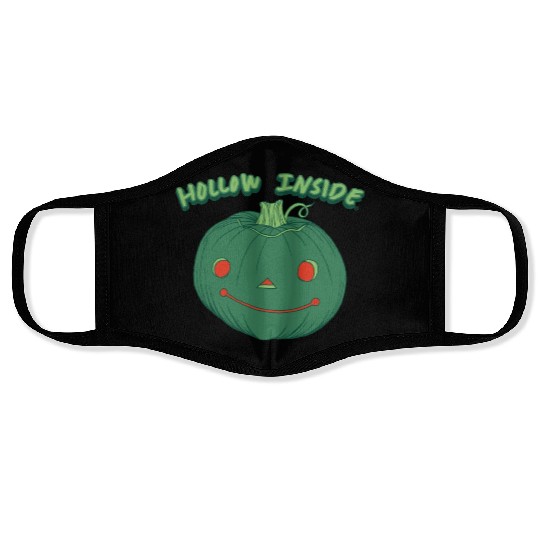 Hollow Inside - Punny Green Jack-o-Lantern Pumpkin Face Masks