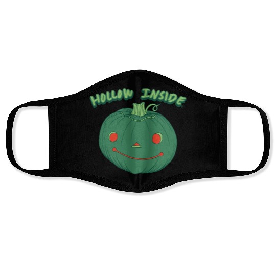 Hollow Inside - Punny Green Jack-o-Lantern Pumpkin Face Masks