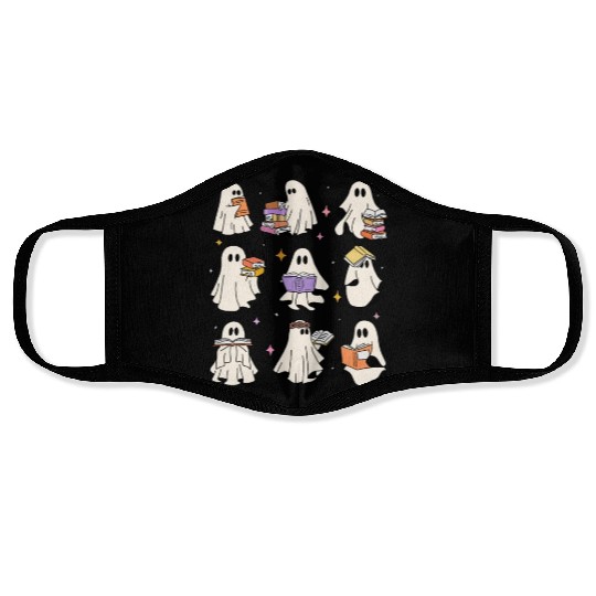 Teacher Halloween Ghost Read Books Reading Teacher Face Masks