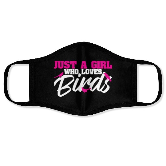 Bird Budgie Girl Love Parrot Sparrow Hummingbird Face Masks