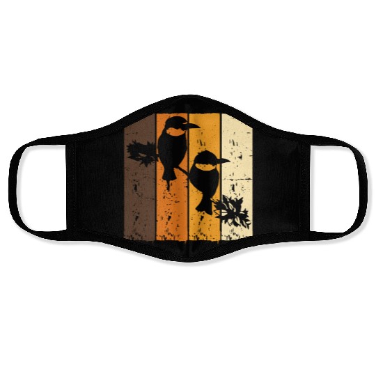 Birds Art Budgie Sparrow Canary Parrot Hummingbird Face Masks