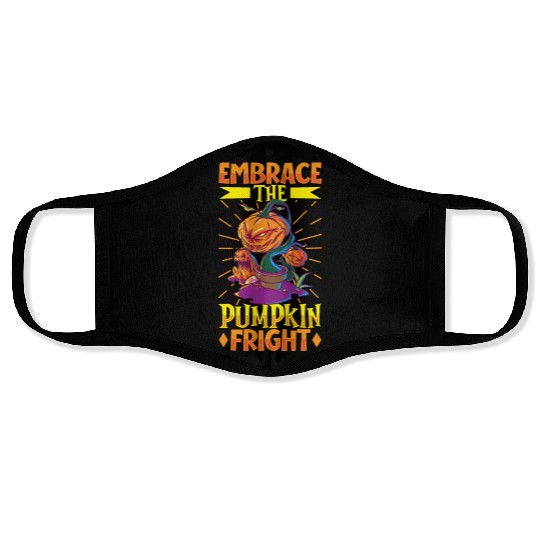 Scary Pumpkin Halloween Costume Autumn Fall Gift Face Masks