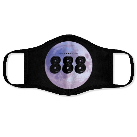 Purple Moon Angel Numbers 888 Face Masks