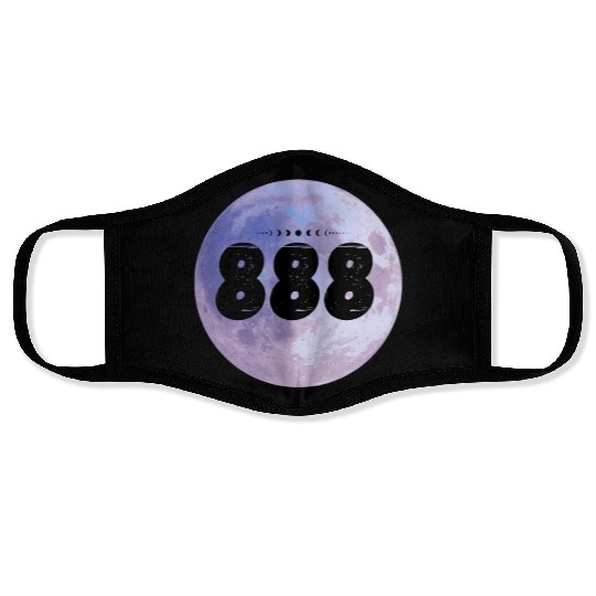 Purple Moon Angel Numbers 888 Face Masks