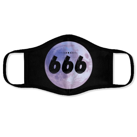 Purple Moon Angel Numbers 666 Face Masks