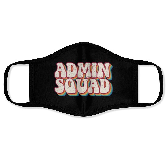 School Administrator Principal Admin Squad Face Masks